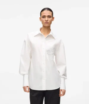 Organiskās kokvilnas krekls ar autogrāfa izšuvumu