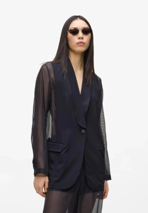 Caurspīdīga organzas auduma žakete