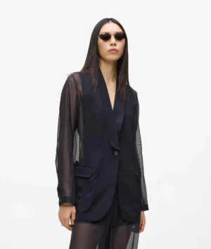 Caurspīdīga organzas auduma žakete