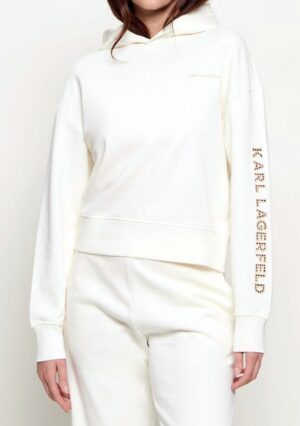 Organiskās kokvilnas džemperis ar logo izšuvumiem