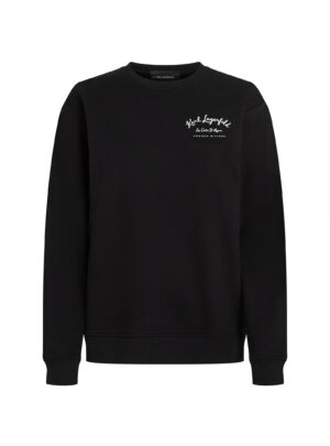 Organiskās kokvilnas džemperis ar smalku uzrakstu