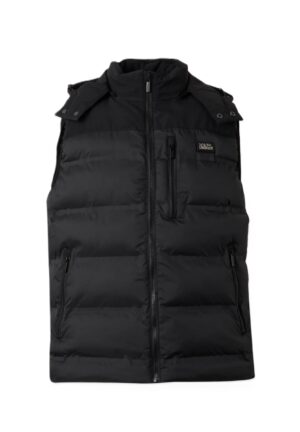 Veste ar noņemamu kapuci un savelkamu apakšmalu